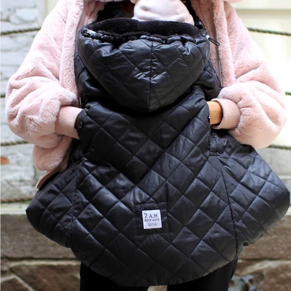 NWT 7am Enfant K Poncho carrier, car seat and stroller cover - black - Picture 8 of 8